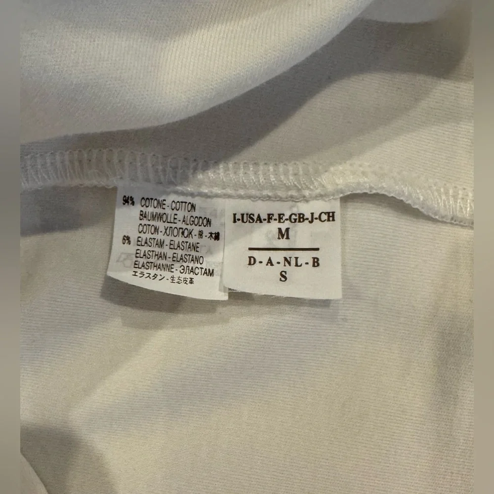 Brunello Cucinelli Short Sleeve Peplum Top Off White Medium Hanger 34 Italy 6 - Picture 12 of 14